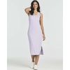image:image3 Pack Womens Midi Dresses Sleeveless Tank Casual Long Beach Sundress Slit  Available In Plus Size Knee Length Ribbed Knit Shift Jersey Layering Work Travel Summer Vacation Comfy StretchySet 4