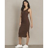 image:image3 Pack Womens Midi Dresses Sleeveless Tank Casual Long Beach Sundress Slit  Available In Plus Size Knee Length Ribbed Knit Shift Jersey Layering Work Travel Summer Vacation Comfy StretchySet 1