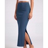 image:image3 Pack Womens Ribbed Maxi Long Skirts High Waisted with Side Slit Pencil  Work Summer Business Casual Dressy Cute Office Trendy Fall Winter Formal Ladies Stretchy Faldas De MujerSet 7