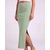 image:image3 Pack Womens Ribbed Maxi Long Skirts High Waisted with Side Slit Pencil  Work Summer Business Casual Dressy Cute Office Trendy Fall Winter Formal Ladies Stretchy Faldas De MujerSet 5