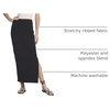 image:image3 Pack Womens Ribbed Maxi Long Skirts High Waisted with Side Slit Pencil  Work Summer Business Casual Dressy Cute Office Trendy Fall Winter Formal Ladies Stretchy Faldas De MujerSet 6