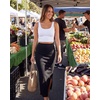 image:image3 Pack Womens Ribbed Maxi Long Skirts High Waisted with Side Slit Pencil  Work Summer Business Casual Dressy Cute Office Trendy Fall Winter Formal Ladies Stretchy Faldas De MujerSet 4