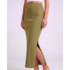 image:image3 Pack Womens Ribbed Maxi Long Skirts High Waisted with Side Slit Pencil  Work Summer Business Casual Dressy Cute Office Trendy Fall Winter Formal Ladies Stretchy Faldas De MujerSet 8