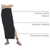 image:image3 Pack Womens Ribbed Maxi Long Skirts High Waisted with Side Slit Pencil  Work Summer Business Casual Dressy Cute Office Trendy Fall Winter Formal Ladies Stretchy Faldas De MujerSet 7