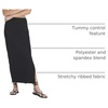 image:image3 Pack Womens Ribbed Maxi Long Skirts High Waisted with Side Slit Pencil  Work Summer Business Casual Dressy Cute Office Trendy Fall Winter Formal Ladies Stretchy Faldas De MujerSet 4