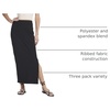 image:image3 Pack Womens Ribbed Maxi Long Skirts High Waisted with Side Slit Pencil  Work Summer Business Casual Dressy Cute Office Trendy Fall Winter Formal Ladies Stretchy Faldas De MujerSet 3