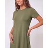 image:image3 Pack Womens T Shirt Dresses Casual Short Sleeve Midi Dress Pockets  Available In Plus Size Summer Cute Vacation Breathable Shift Jersey Beach Travel Work Swing Loose Comfy EverydaySet 11