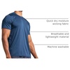 image:image4 Pack Mens Dry Fit Short Sleeve Pocket T Shirts Workout Gym Athletic Tees  Available In Big amp Tall Soft Crew Neck Cooling Moisture Wicking Undershirts Summer Casual Outdoor Running Hiking FootballSet 6