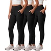 image:image3 Pack Womens Jogger Leggings High Waisted Yoga Workout Sweatpants Pockets  Available in Plus Size Gym Running Track Pilates Athletic Pants Work Travel Lounge Wear Jogging Cuffed Ankle SoftSet 10