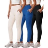 image:image3 Pack Womens Jogger Leggings High Waisted Yoga Workout Sweatpants Pockets  Available in Plus Size Gym Running Track Pilates Athletic Pants Work Travel Lounge Wear Jogging Cuffed Ankle SoftSet 4