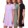 image:image3 Pack Womens T Shirt Dresses Casual Short Sleeve Midi Dress Pockets  Available In Plus Size Summer Cute Vacation Breathable Shift Jersey Beach Travel Work Swing Loose Comfy EverydaySet 3