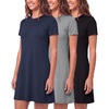 image:image3 Pack Womens T Shirt Dresses Casual Short Sleeve Midi Dress Pockets  Available In Plus Size Summer Cute Vacation Breathable Shift Jersey Beach Travel Work Swing Loose Comfy EverydaySet 9