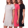 image:image3 Pack Womens T Shirt Dresses Casual Short Sleeve Midi Dress Pockets  Available In Plus Size Summer Cute Vacation Breathable Shift Jersey Beach Travel Work Swing Loose Comfy EverydaySet 1