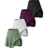 image:image4 Pack Womens Skater Skort Pleated Cute Tennis Golf Athletic Skirt Pockets  Available In Plus Size Built In Shorts Underneath Summer Casual Workout Pickleball Sport A Line Flared Stretchy Silky SoftSet 2