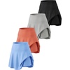 image:image4 Pack Womens Skater Skort Pleated Cute Tennis Golf Athletic Skirt Pockets  Available In Plus Size Built In Shorts Underneath Summer Casual Workout Pickleball Sport A Line Flared Stretchy Silky SoftSet 8