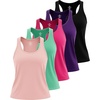 image:image5 Pack Womens Dry Fit Tank Tops Sleeveless Athletic Workout Gym Yoga  Available In Plus Size Moisture Wicking Racerback Running Pilates Tennis Hiking Muscle Activewear Exercise SportsSet 11