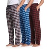 image:image3 Pack Mens Cotton Flannel Pajama Pants Lounge Sleep PJ Bottoms Pockets  Available In Big amp Tall Sleepwear Loungewear Plaid Drawstring Elastic Waist Soft Warm Cozy Comfy PJs Gifts For MenFlannel Set 9