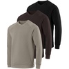 image:image3 Pack Mens Fleece Pullover Sweatshirt Long Sleeve Crewneck Soft Sweater  Available in Big amp Tall Cotton Blend Athletic Gym Workout Casual Plain Cozy Plush Comfy LightweightSet 9