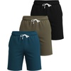 image:image3 Pack Mens French Terry Cotton Shorts Casual Lounge Sweatshorts Pockets  Available In Big amp Tall Gym Athletic Running Workout Sleep Pajama Soccer Hiking Summer Drawstring Comfy SoftSet 3