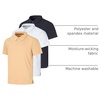 image:image3 Pack Mens Dry Fit Polo Shirt Short Sleeve Performance Golf Work CasualSet 7