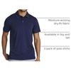 image:image3 Pack Mens Polo Shirts with Pocket Short Sleeve Dry Fit Golf Work CasualSet 3