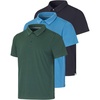 image:image3 Pack Mens Dry Fit Polo Shirt Short Sleeve Performance Golf Work CasualSet 1