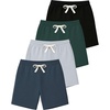 image:image4 Pack Boys French Terry Shorts Cotton with Pockets Youth Kids LoungeSet 5