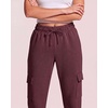 image:image3 Pack Womens Fleece Cargo Pants Sweatpants Casual Baggy Lounge PocketsSolid Black  Solid Burgundy  Grey Heather