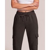 image:image3 Pack Womens Fleece Cargo Pants Sweatpants Casual Baggy Lounge PocketsSolid Black  Solid Chocolate Torte  Solid Moonbeam