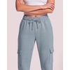 image:image3 Pack Womens Fleece Cargo Pants Sweatpants Casual Baggy Lounge PocketsSolid Black  Solid Citadel  Solid Pale Lilac