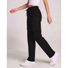image:image3 Pack Womens Fleece Cargo Pants Sweatpants Casual Baggy Lounge PocketsSolid Black  Solid Citadel  Solid Pale Lilac