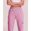 image:image3 Pack Womens Fleece Cargo Pants Sweatpants Casual Baggy Lounge PocketsSolid Black  Solid Moonlight Mauve  Grey Heather