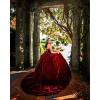 imageYoujiayi Princess Velvet Quinceanera Dresses with Bow Sparkly Beaded Sweet 16 Dresses for Women Off Shoulder Long Ball GownDark Burgundy