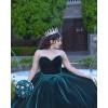 imageYoujiayi Princess Velvet Quinceanera Dresses with Bow Sparkly Beaded Sweet 16 Dresses for Women Off Shoulder Long Ball GownDark Burgundy
