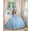 imageYoujiayi 3D Floral Quinceanera Dresses with Bow Off Shoulder Lace Appliques Sweet 16 Dresses Sparkly Beaded Long Ball GownPeach