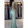imageYoujiayi Sparkly Long Sequin Prom Dress with Feather Off Shoulder Mermaid Dress with Slit Sweetheart Evening Gowns for WomenGold