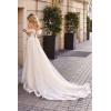 imageYoujiayi Off Shoulder Lace Wedding Dresses for Bride Puffy Tulle Bridal Gown with Train Long V Neck Wedding Gown for WomenSky Blue