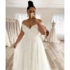 imageYoujiayi Off Shoulder Wedding Dresses for Bride Lace Appliques Bridal Dresses with Train Princess Tulle Wedding Ball GownBlush Pink