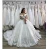 imageYoujiayi Off Shoulder Wedding Dresses for Bride Lace Appliques Bridal Gown for Women Princess A Line Wedding Ball GownChampagne