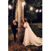 imageYoujiayi Off Shoulder Wedding Dresses for Bride Lace Appliques Bridal Gown for Women Princess A Line Wedding Ball GownLight Blue