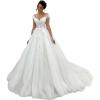 imageYoujiayi Elegant Lace Tulle Wedding Dresses for Women Off The Shoulder Bridal Gown with Train Puffy Long Wedding GownIvory