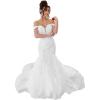 imageYoujiayi Mermaid Wedding Dresses for Bride Long Off Shoulder Bridal Gowns with Train A Line Lace Appliques Wedding Ball GownStyke15white