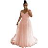 imageYoujiayi Off Shoulder Wedding Dresses for Bride Lace Appliques Bridal Dresses with Train Princess Tulle Wedding Ball GownBlush Pink