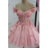 imageYoujiayi 3D Butterfly Homecoming Dresses for Teens Off Shoulder DAMA Dress for Quinceanera Sparkly Sequin Short Prom GownFuchsia