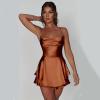 imageYoujiayi Satin Mini Homecoming Dresses for Teens Spaghetti Strap Short Prom Dress Layered Ruffles Cocktail Dress for WomenBlush Pink