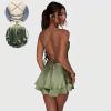 imageYoujiayi Satin Mini Homecoming Dresses for Teens Spaghetti Strap Short Prom Dress Layered Ruffles Cocktail Dress for WomenBlush Pink