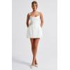 imageYoujiayi White Homecoming Dresses for Teens 2024 Satin Jacquard Homecoming Dresses with Bow Spaghetti Straps Short Prom Dress A Line Damas Dress Size 0