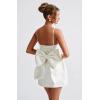 imageYoujiayi White Homecoming Dresses for Teens 2024 Satin Jacquard Homecoming Dresses with Bow Spaghetti Straps Short Prom Dress A Line Damas Dress Size 0
