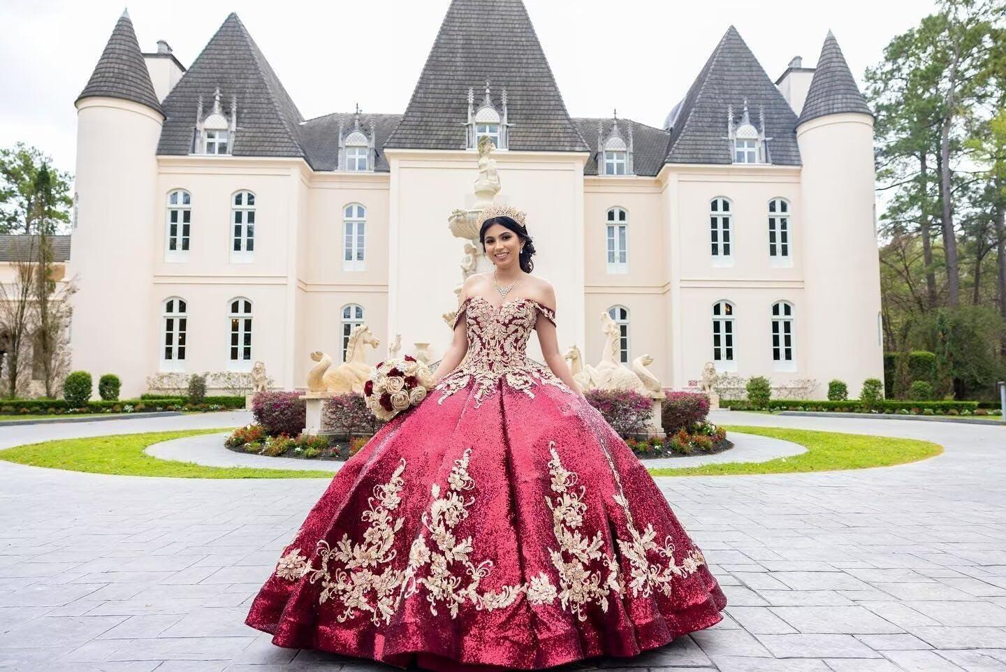 imageYoujiayi Sparkly Sequin Quinceanera Dresses Gold Appliques Ball Gowns Off Shoulder Beaded Sweet 16 Dresses for WomenLight Pink