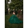 imageYoujiayi Gold Appliques Quinceanera Dresses with Bow Sparkly Beaded Sweet 16 Dresses for Women Off Shoulder Lace Ball GownYellow Dark